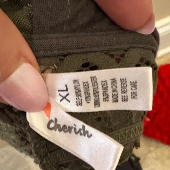 Lace Bandeau Set - Black, Gray, Red, Pink - Picture 3 of 6